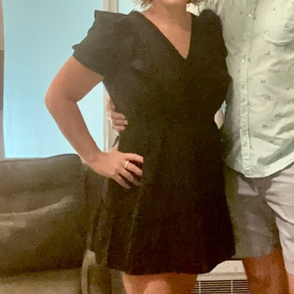 Black Ruffle Mini Dress